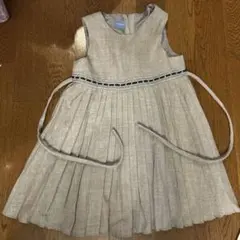 グレー　familiarプリーツ フォーマルドレス