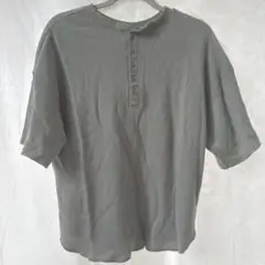 グレー 2WAYデザイン Tシャツ Mサイズ