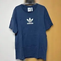 adidas Originals トレフォイルロゴ Tシャツ ダークブルー