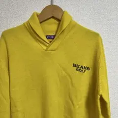 未使用BEAMS GOLF カシミヤイエロー セーター Mサイズ