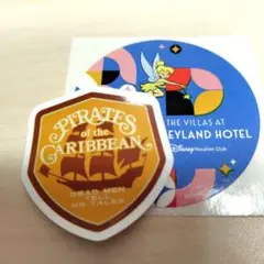 フロリダディズニーリゾート。カリビアンステッカー＆DVCステッカーティンカーベル