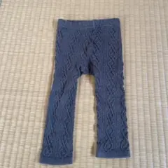 グレー ケーブル編み レギンス