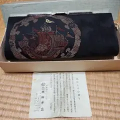 船の刺繍入り和装用バッグ