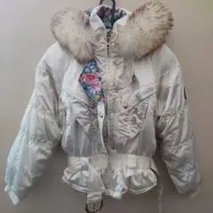 昭和レトロ スキーウェア レディース バブル ホワイト80年代