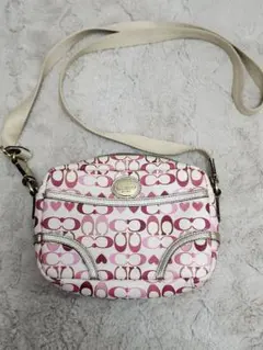 コーチ COACH シグネチャー ショルダーバッグ ハート