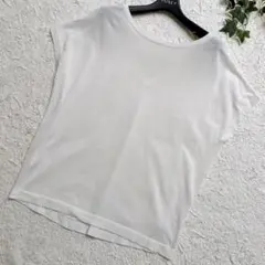 PLST プラステ フレンチスリーブ ニット トップス ホワイト Mサイズ