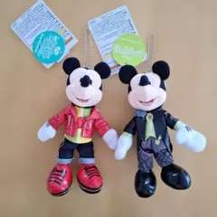 東京ディズニーランド　ミッキー ぬいぐるみ バッジ2体セット