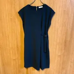 【any SIS】エニィスィス　ノースリーブワンピース　フレンチスリーブ　紺　M