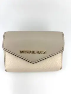 MICHAEL KORS ベージュ レザー キーケース