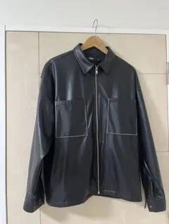 フェイクレザーCPOシャツ