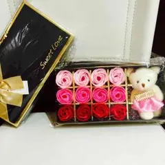 ギフトボックスinテディベア シャボンフラワー