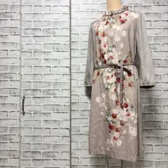 SunaUna スーナウーナ 花柄 フラワー ワンピース 膝下丈 40サイズ