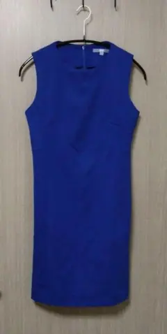 【美品】UNIQLO　ユニクロ ノースリーブワンピース S 青