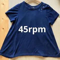 【状態良好❗️】45rpm インディゴ染め 半袖チュニックカットソー 大きめのサムネイル