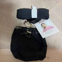 MUMUしまむら 巾着つきスマホショルダー ブラック