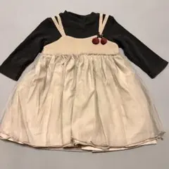 petit main ワンピース 80サイズ グレー/ベージュ