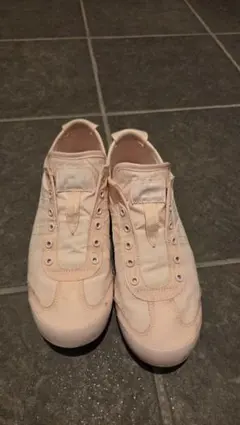 Tiger Onitsuka ピンク スリッポンスニーカー 23.5cm