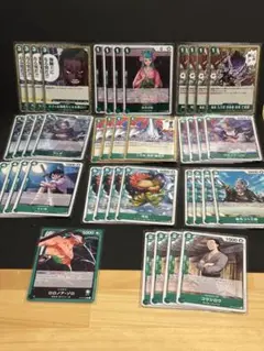 ワンピースカード　緑ゾロ　コウシロウ　たしぎ　亡者戯　霜月コウ三郎　デッキパーツ