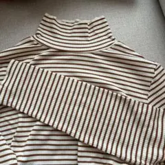 ボーダー　タートルネック 長袖 トップス