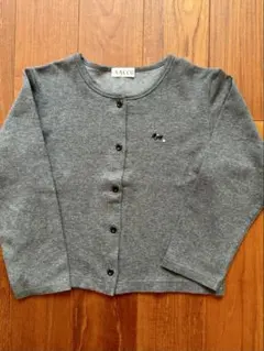 SACCO カーディガン 犬の刺繍付き　130cm