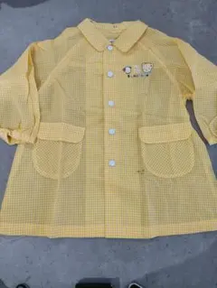 familiar レインコート イエロー チェック柄 100