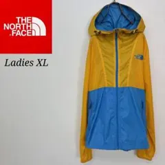 ノースフェイス ウインドブレーカー クロムイエロー×ライトブルー メンズS
