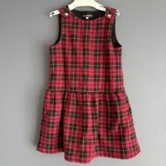 BeBe チェック柄 ノースリーブワンピース 120
