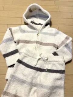 ジェラートピケ フード付きパジャマ XS 上下セット