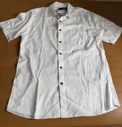 ホワイト 3L 半袖シャツ 綿100% 和柄のサムネイル