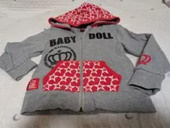 ✩BABY DOLL　100サイズ フード付きジップアップパーカー✩