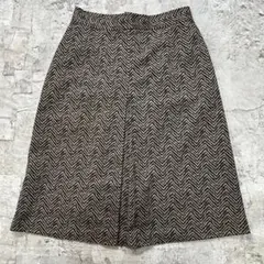 オリジナル【M】ひざ丈スカート Aライン ヘリボーン柄 ウィンターフォーム