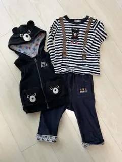 ミキハウスダブルビー　ベスト　長袖　セット