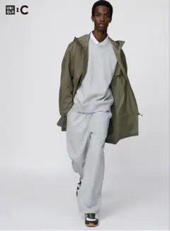 UNIQLO C スウェットワイドパンツ S 03グレー