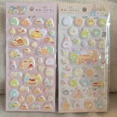 【国内正規品】 すみっコぐらし たぬきのまんまるレストラン ふにふにシール 2枚