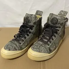 Diesel ディーゼル ペイズリー柄 ハイカットスニーカー ジッパー 28.5