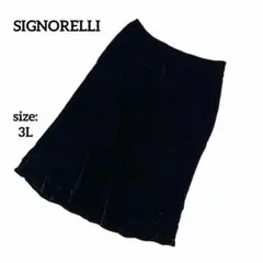 SIGNORELLI シニョレッリ イタリア製 ひざ丈タイトスカート ベロア秋冬