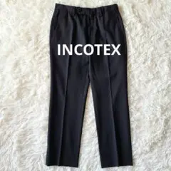 【極美品・現行】INCOTEX トロピカルウール ノープリーツ パンツ S