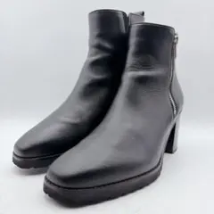 DIANA ダイアナ 本革ショートブーツ 黒 25cm 日本製 サイドジップ