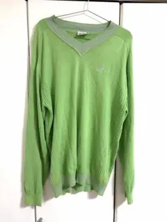 00s adidas TaylorMade ゴルフウェア グリーン　ニット