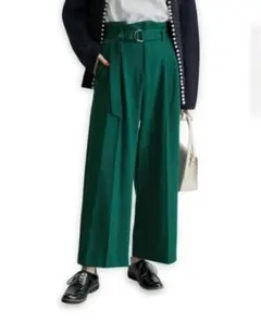 ROPE PICNIC ロペピクニック ダークグリーン ワイドパンツ 38