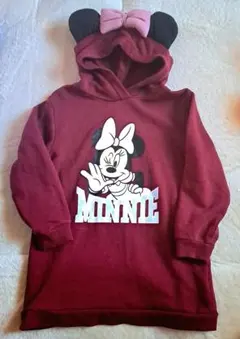 H&M ミニーマウス フード付パーカー ワンピース disney 4-6T