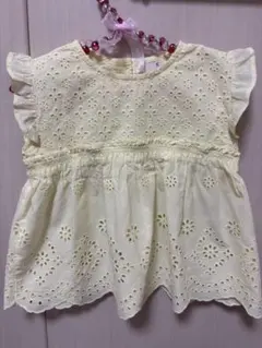 petit main イエロートップス 90