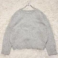 7927 良品✨スタジオクリップ 長袖ニット セーター ゆったり M グレー