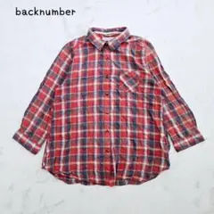 バックナンバー　チェックシャツ(M)ロールアップ　2way 大人カジュアル　春のサムネイル