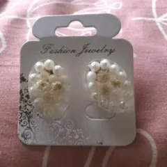 かすみ草 パール ピアス ❁ハンドメイド