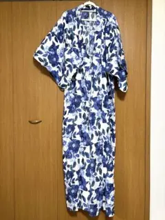 45R ラップドレス ガウン 新品 タグ付き 花柄プリント ワンピース