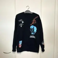 ZARA　ザラ　プリント　スウェット　トレーナー　M バックプリント