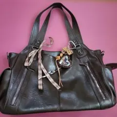 希少・美品】バイオリン型 2way ショルダーバッグ レザー ボルドー 