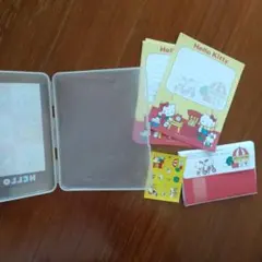 サンリオ ハローキティ レターセット：便箋·シール·封筒:レトロ柄/2003年製