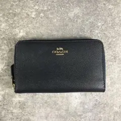 美品 COACH コーチ ミディアムジップ アラウンド ラウンドジップ 長財布